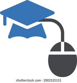 online vector glyph colour icon