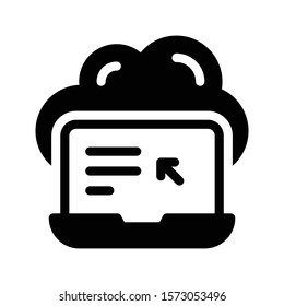 online vector glyph flat icon 