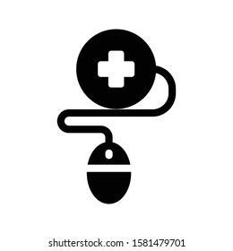 online vector glyph flat icon 