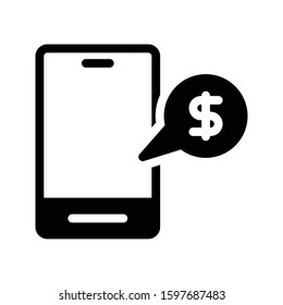online vector glyph flat icon 