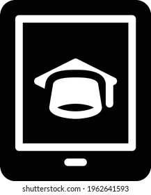 online vector glyph flat icon