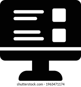 online vector glyph flat icon