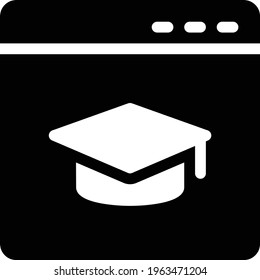 online vector glyph flat icon
