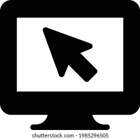 online vector glyph flat icon