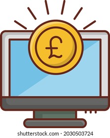 Online-Vektorgrafik auf transparentem Hintergrund. Symbole in Premium-Qualität. Vector Line Flaches Farbsymbol für Konzept und Grafikdesign.