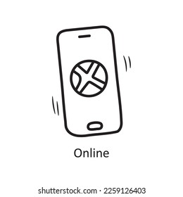 Online  vector outline Icon Design illustration. Olympic Symbol on White background EPS 10 File