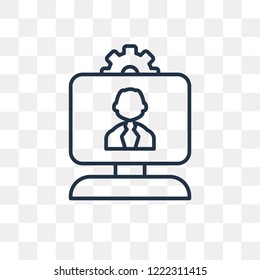 Online vector outline icon isolated on transparent background, high quality linear Online transparency concept can be used web and mobile