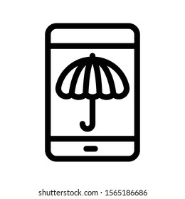 online vector thin line icon 