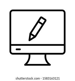 online vector thin line icon