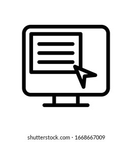 online vector thin line icon 