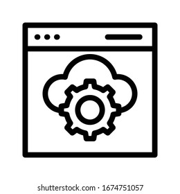 online vector thin line icon 