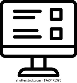 online vector thin line icon