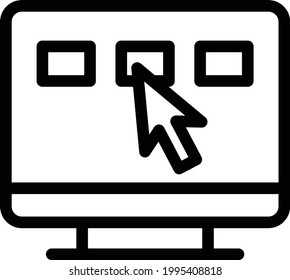 online vector thin line icon