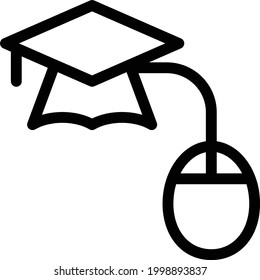 online vector thin line icon