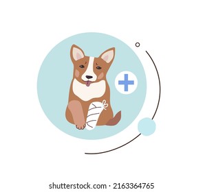 Online veterinary medicine. Internet Consultation Doctor. Healthcare service.Cartoon vector illustration.