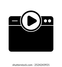 online video concept line icon. Simple element illustration. online video concept outline symbol design.