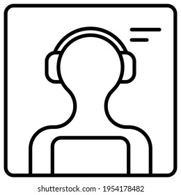 Icono vectorial de videoconferencia en línea aislado en un fondo blanco.