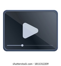 Online video editing icon. Cartoon of online video editing vector icon for web design isolated on white background