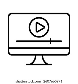 Online Video Icon Element for Design