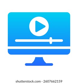 Online Video Icon Element for Design