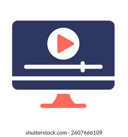 Online Video Icon Element for Design