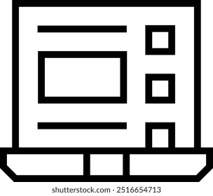 online video icon. Thin linear style design isolated on white background