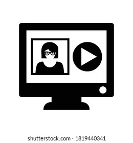 icono de vídeo en línea.connection,vídeo (ilustración vectorial)