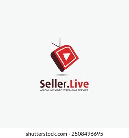 Online video, video, online, internet, television, interface, social, broadcast, livestream logo fully editable vector template