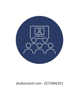 online video meeting vector icon