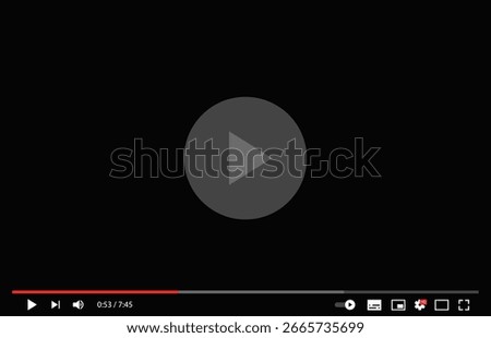 Online Video Player Interface – Play Button, Progress Bar and Controls