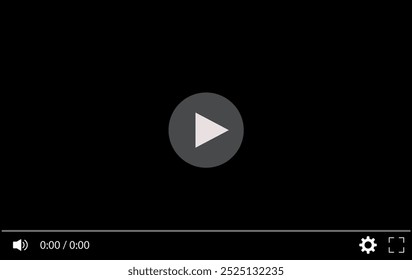 Online video player vector illustration isolated.