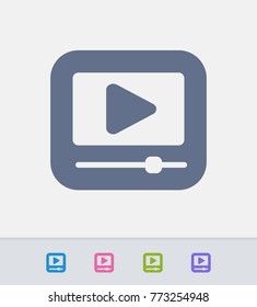 Online Video - A professional, pixel-aligned icon. 