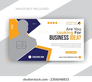 Online video thumbnail social media ads promotions customizable web banner template for business