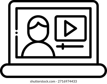 Online-Video-Tutorial zum Laptop-Symbol