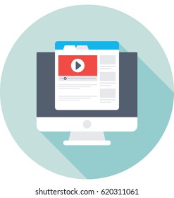 Online Video Vector Icon