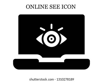 online View icon. Editable online View icon for web or mobile.