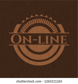 On-line vintage wood emblem