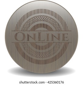 Online vintage wooden emblem