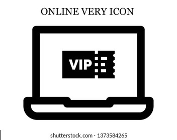online Vip icon. Editable online Vip icon for web or mobile.