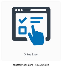 Online Virtual Exam Icon Concept Stock Vector (Royalty Free) 1896622696 ...