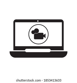 Online Virtual Meetings, Work from Home. Teleconference TV Video Conference Webinars or Remote Working. Enterprise Web Cloud Service Software Concept. EPS 10.