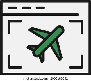  Diseño de iconos de vectores con relleno de la línea de entradas de vídeo en línea 
