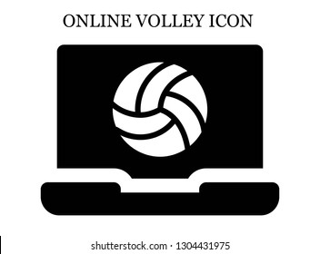 online Volleyball icon. Editable online Volleyball icon for web or mobile.