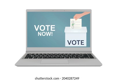 Online vote concept. vector illustration