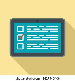 Online vote icon. Flat illustration of online vote vector icon for web design