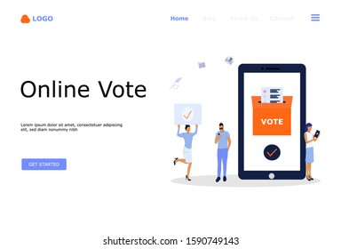 Online Vote Vector Illustration Concept, Suitable for web landing page, ui, mobile app, editorial design, flyer, banner, and other related occasion