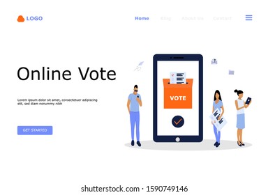 Online Vote Vector Illustration Concept, Suitable for web landing page, ui, mobile app, editorial design, flyer, banner, and other related occasion