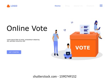 Online Vote Vector Illustration Concept, Suitable for web landing page, ui, mobile app, editorial design, flyer, banner, and other related occasion