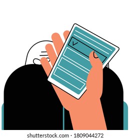 Online-Abstimmung. Vektor ja, positive Reaktion