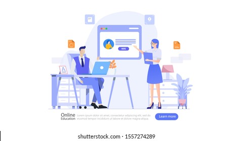 Online Voting and Election Vector Illustration Concept , Suitable for web landing page, ui, mobile app, editorial design, flyer, banner, and other related occasion